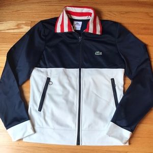 Lacoste Sport Zip-up Navy/White Jacket, 38